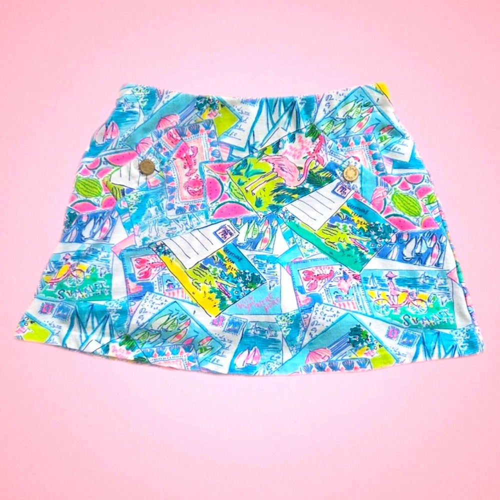 Lilly Pulitzer wish you were here vacation mini skirt